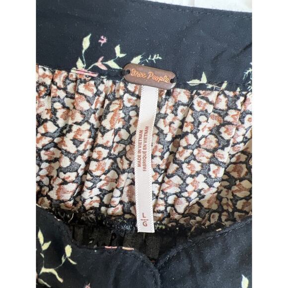 Free People Paloma Printed Blouse Black Floral Size Large - Picture 9 of 10